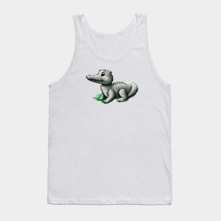 Cute Alligator Drawing Tank Top